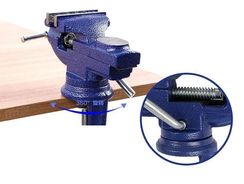 Low MOQ 2/2.5/2.6/3 Inch Portable Table Cast Iron Bench Vise Vice with 360 Degree Swivel Base