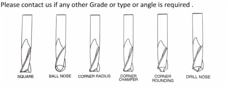 HRC45 Tungsten Carbide 4 Flute Long Length End Mills for Cutting Tools