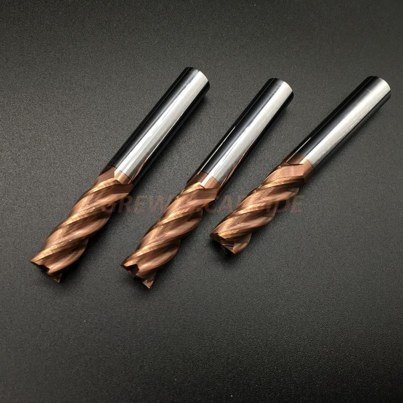 Gw Carbide - HRC55 Copper Coating 4f Flat End Mill