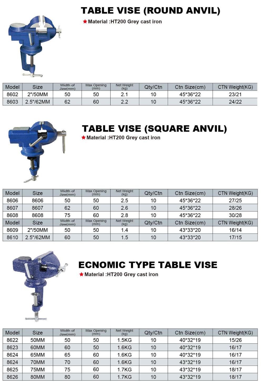 Round Anvil Cast Iron Table Vise Wholesale Precision CNC Milling Machine Manufacturer