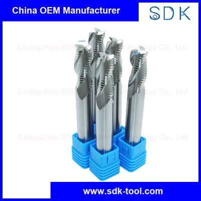 China High Precision Carbide 3 Flute Roughing End Mills for Aluminium