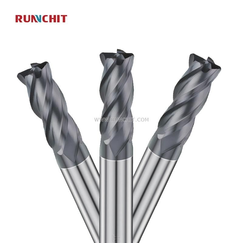 55HRC 4 Flutes Cemented Carbide Square End Mill with Coating for Mindustry Industry Materials High Die Industry (DRB0305Z) 