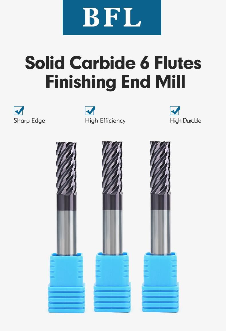 Bfl Solid Carbide 6 Flutes Finishing End Mill Milling Cutter