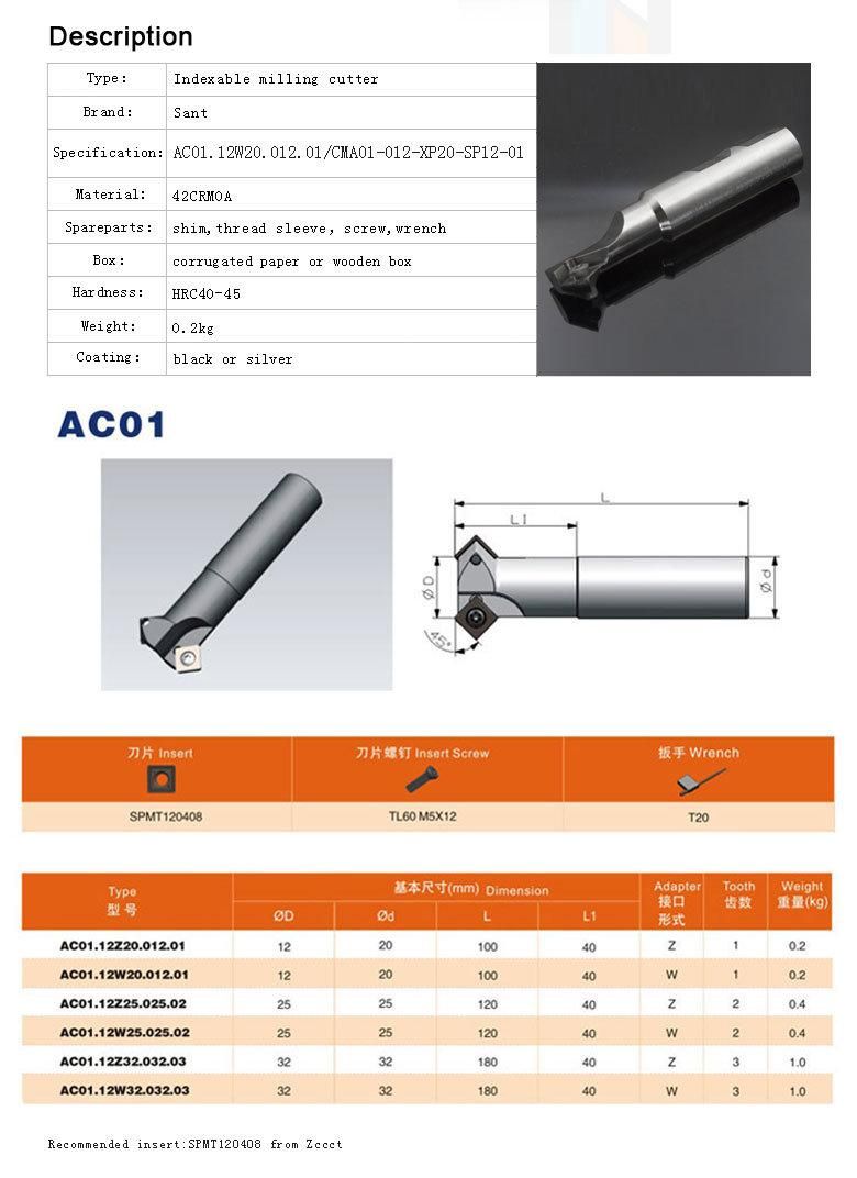 Indexable Chamfer Milling Tool for CNC Lathe