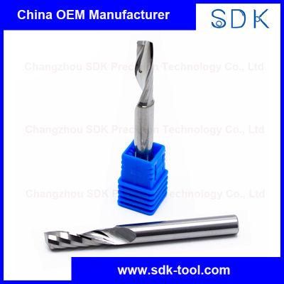 OEM Service Solid Carbide Spiral Single Flute Router Bit Milling Cutter for Aluminum