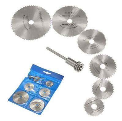 6PCS HSS Rotary Wood Cutting Circular Saw Blades Cutting Discs for Dremel Drills