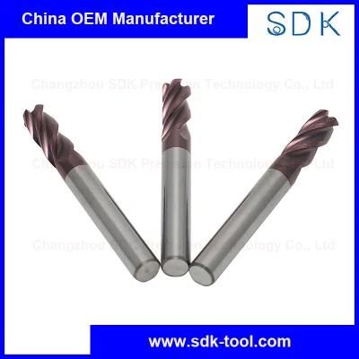 Professional Tungsten Carbide 6mm 8mm Bull Nose End Mills Cutter for CNC Machine