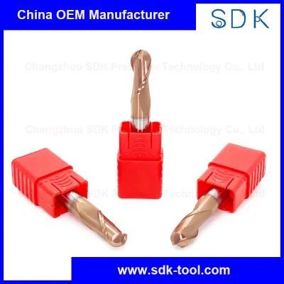 OEM Manufacture Tungsten Carbide Standard Ball Nose End Mills for Steel