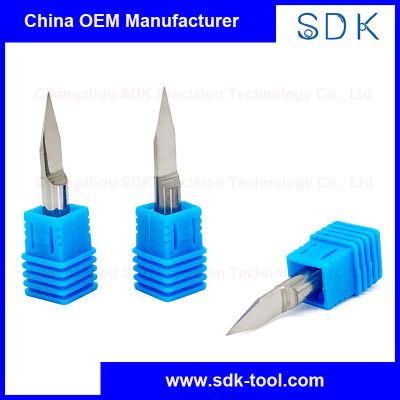 Solid Carbide Carving Tool V Flute Engraving Bits for Copper