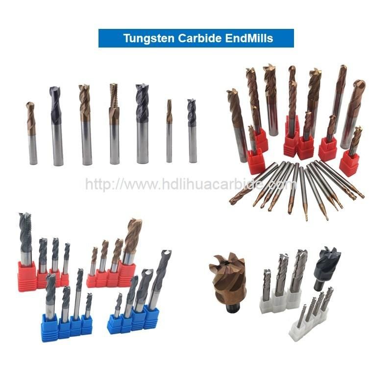 4 Flute 6 Flute HRC45 Flat Head Taper Straight Shank CNC Milling Cutter Sets Tungsten Steel End Mill