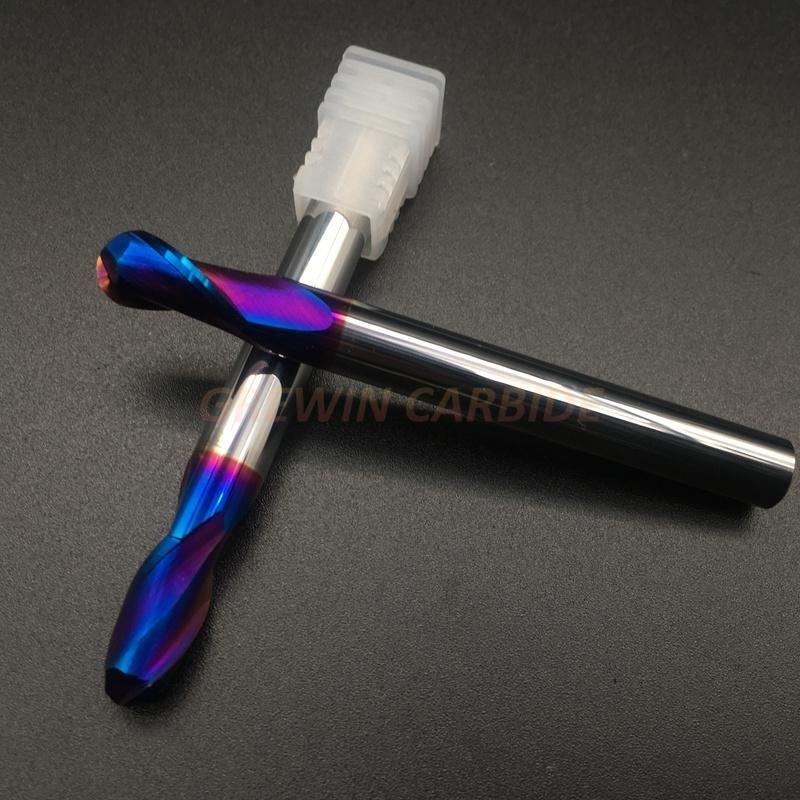 Gw Carbide-High Quality Ballnose End Mills for Finishing Machining HRC65