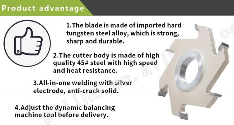 125mm Carbide Inserts Milling Cutter Grooving Blade for Wood