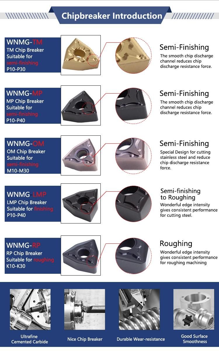 100000 Pieces in Stock CNC Turning Tool Tungsten Carbide Inserts CNC Turning Inserts Wnmg Tnmg Cnmg Dnmg Vnmg