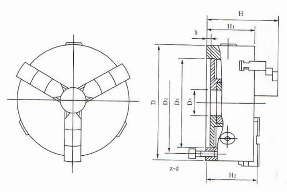 3_Jaw_Chuck Large Jaw CNC Chuck for Drilling and Lathe Machine