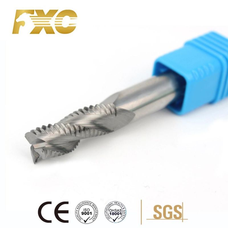 Solid Carbide High Precision 3 Flutes Rough End Mill Cutter for Aluminum