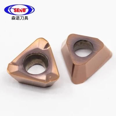 China Manufacturer Good Stability Milling Cutter Indexable Cemented High Feed Inserts 3pkt100404r-M