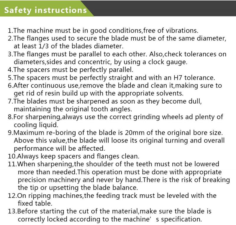 Tungsten Carbide Tipped Circular Saw Blade for Cutting Branch