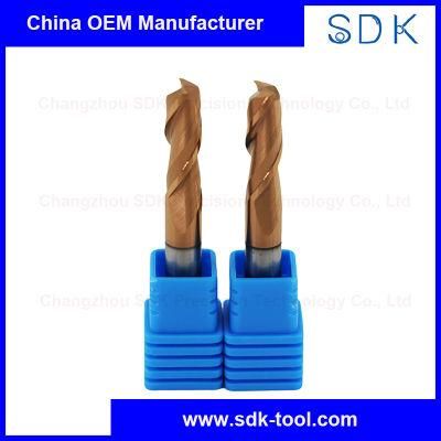 China Supplier Tungsten Carbide Two Flute Square End Mills for Stainless Steel