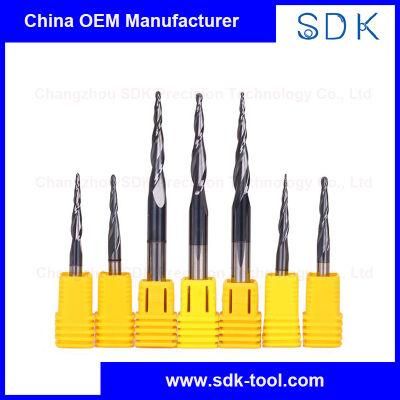 Solid Carbide Coated Cone CNC End Mill Engraving Bits for Wood