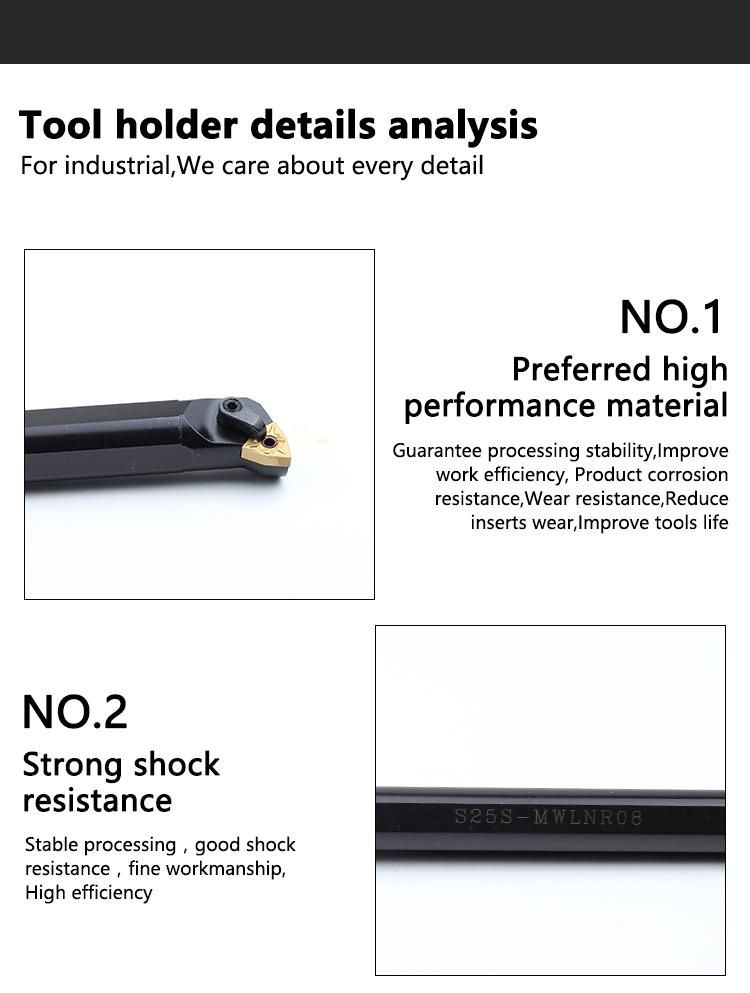 Turning Tools S25s-Mwlnr08 Internal CNC Turning Toolholder for Wnmg Insert