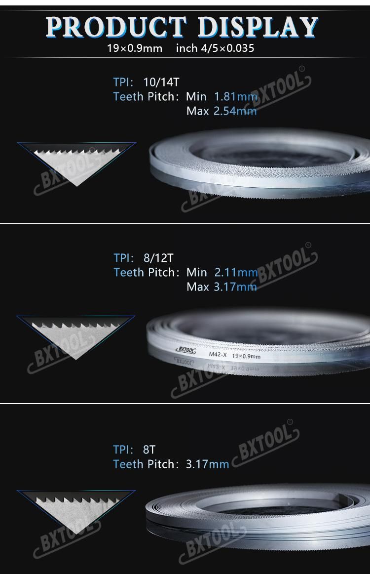 20*0.9mm Bimetal Band Saw Blade Metal Saw Blade for Cutting Steel High Quality