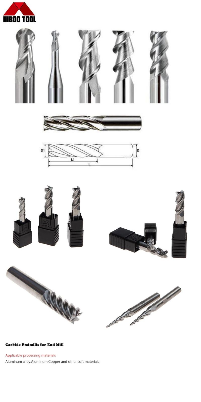 Manufacture Tungsten Carbide Square End Mills for Cutting Aluminum