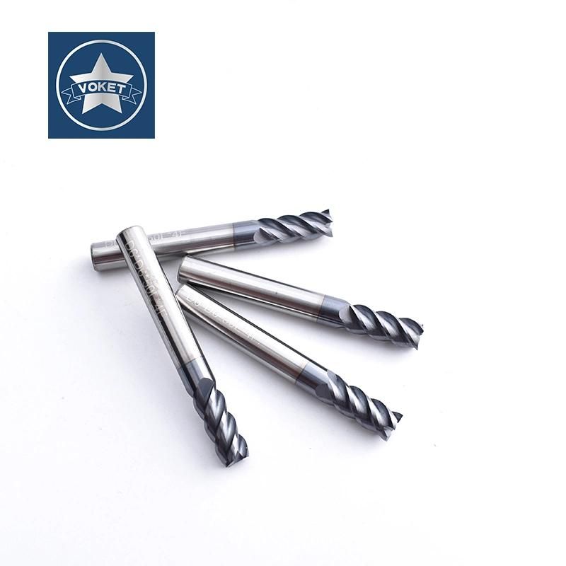 60° Solid Tungsten Carbide End Mill 4 Flutes Square Mills Miling Cutter HRC60 1mm 1.5mm 2mm 2.5mm 3mm 4mm 5mm 6mm 8mm 10mm 12mm