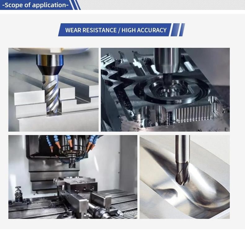 High Grinding with Efficiency Excellent Quality 4 Edge Milling Cutter for CNC Milling Machine