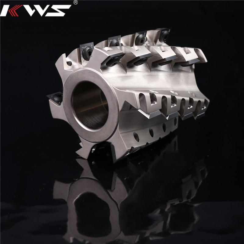 Kws Helical Planing Spiral Cutter Head Wood Cutting High Performance Woodworking Spiral Cutter Head