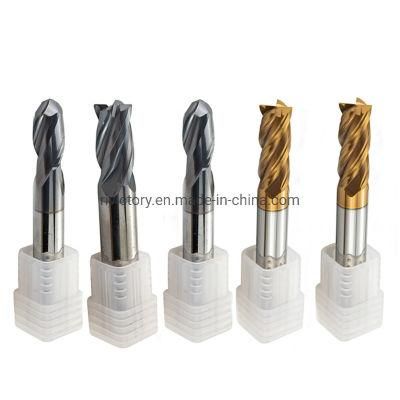 High Quality Square Carbide Endmill HRC45-65 CNC Ball Nose Milling Cutter