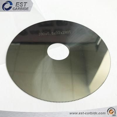 Standard Solid Carbide Slitting Saw Blades 100mm X 22mm X 0.5mm 280 Teeth