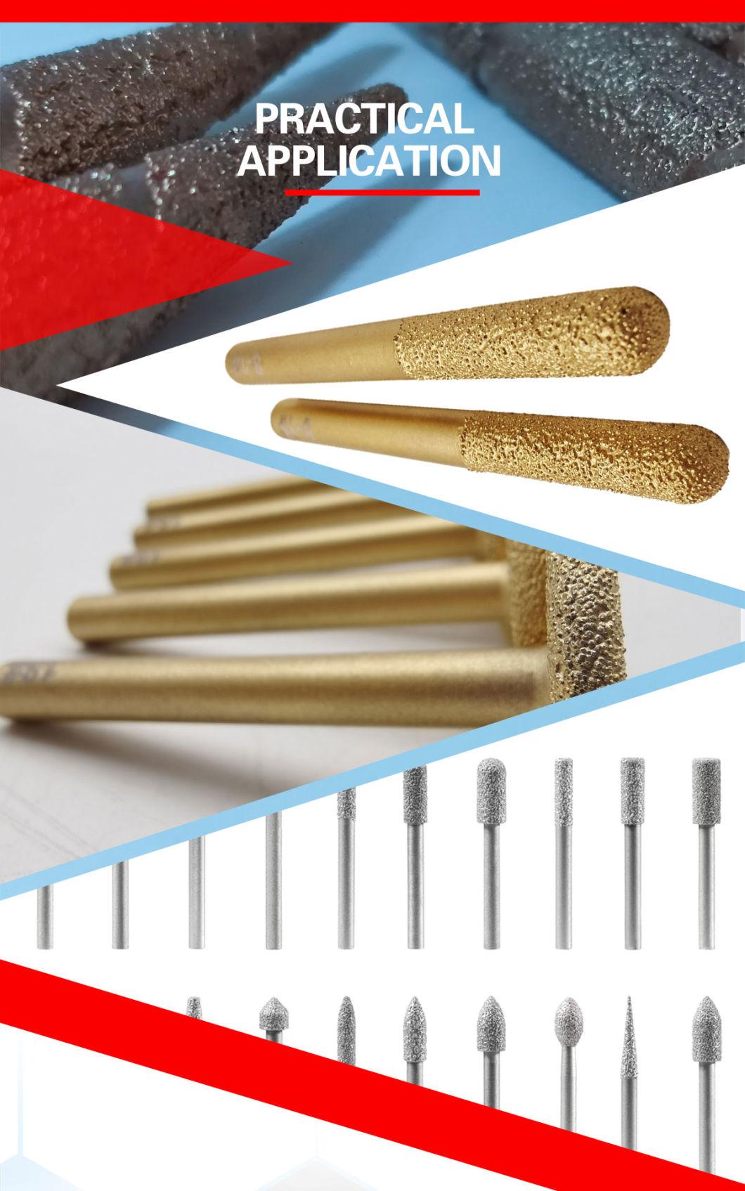 China Manufacture Vacuum Brazed Diamond Coating Engraving Bits for Carving Stone