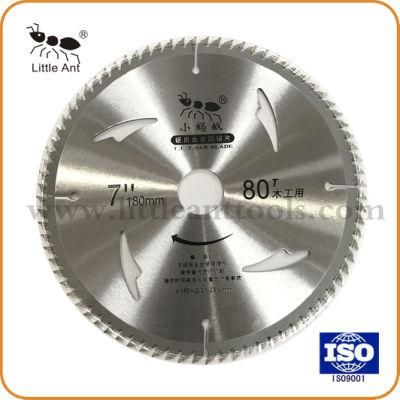 7&quot; 80t Hardware Tools Circular Carbide Cutting Disk Tct Saw Blade for Wood Aluminum