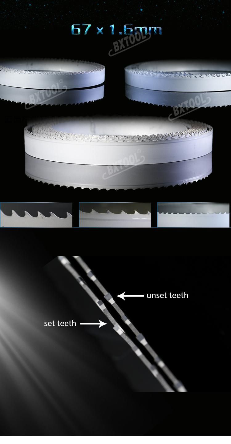 19*0.9*3t Setting Tooth Carbide Tipped Band Saw Blades for Cutting High Temperature Alloy Steels