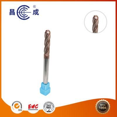 Ball Nose Solid Carbide R Angle End Mill Coated Tin