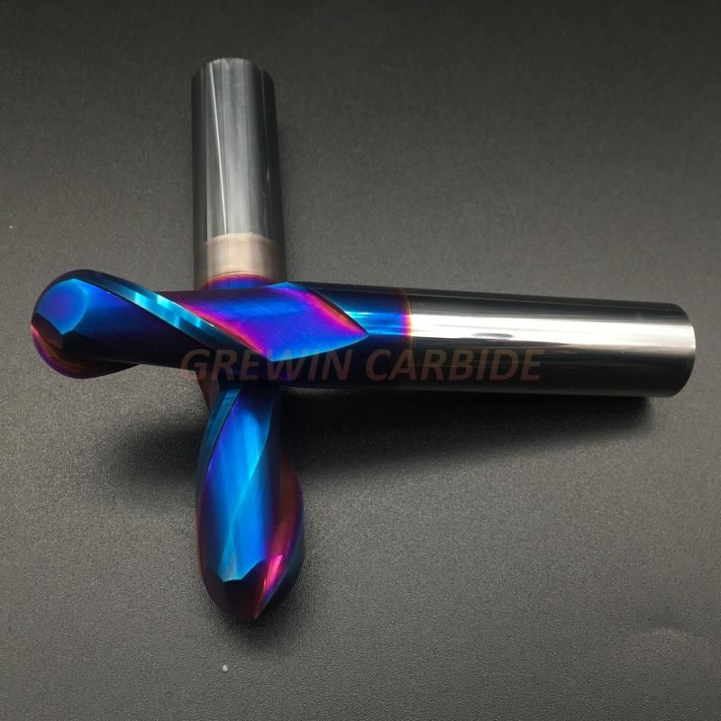 Gw Carbide-High Quality Ballnose End Mills for Finishing Machining HRC65