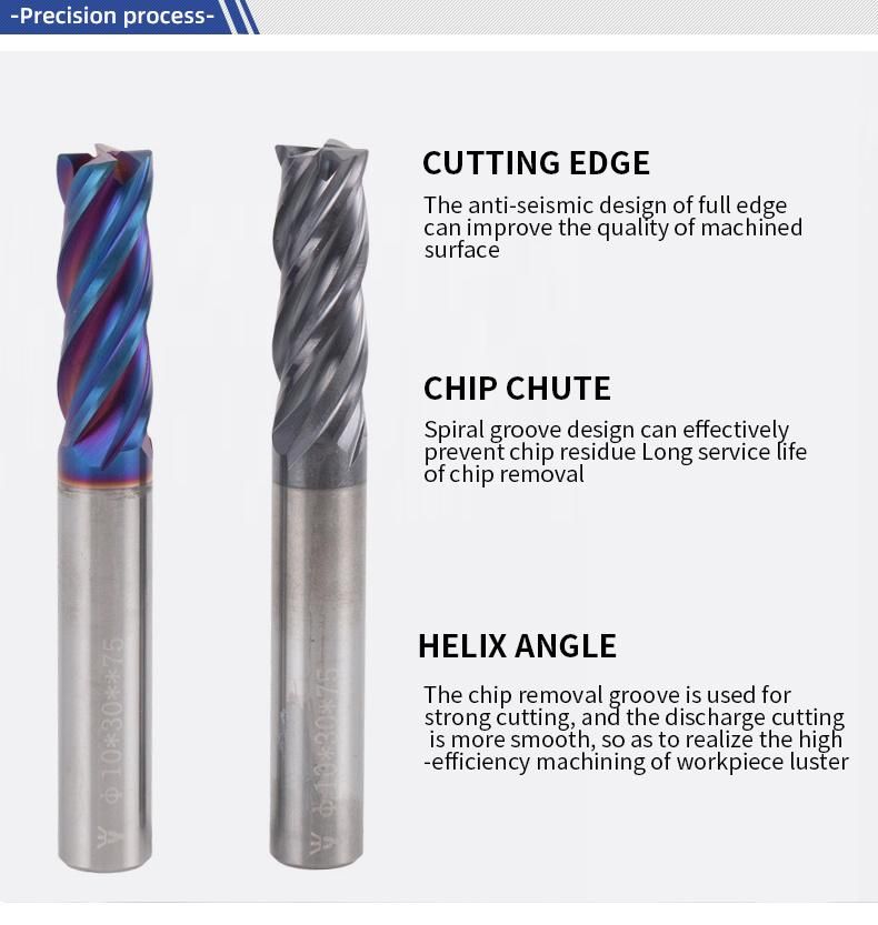 Coated, Uncoated High Speed Standard Solid Carbide End Mill Milling Cutter