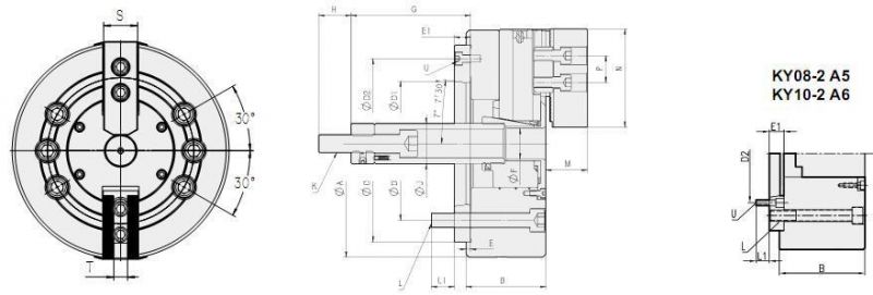 2 Jaw Hydraulic Lathe Chuck CNC Lathe Solid Power Chuck