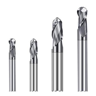 CNC Tools HRC55 Factory 8% Discount Milling Tool Spherical Nose Milling Cutter 6mm New Technology Tungsten Carbide 2 Flute Ball Nose Endmills