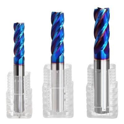 HRC65 Tungsten Carbide Flat End Mill Cutting Machine CNC Carbide Ball Nose End Mill