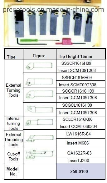 7PCS External or Internal Manual Cutting Lathe Tools for CNC Machine Tools