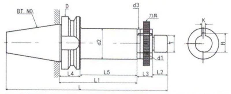 Bt/Nt/St/Jt/Sk/Dat/Cat Tool Holder, Bt50-Sca Milling Aorbor