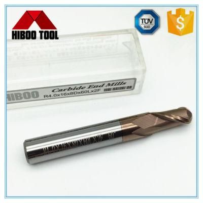 Bronze-Colored HRC60 2flutes Carbide Square End Mills