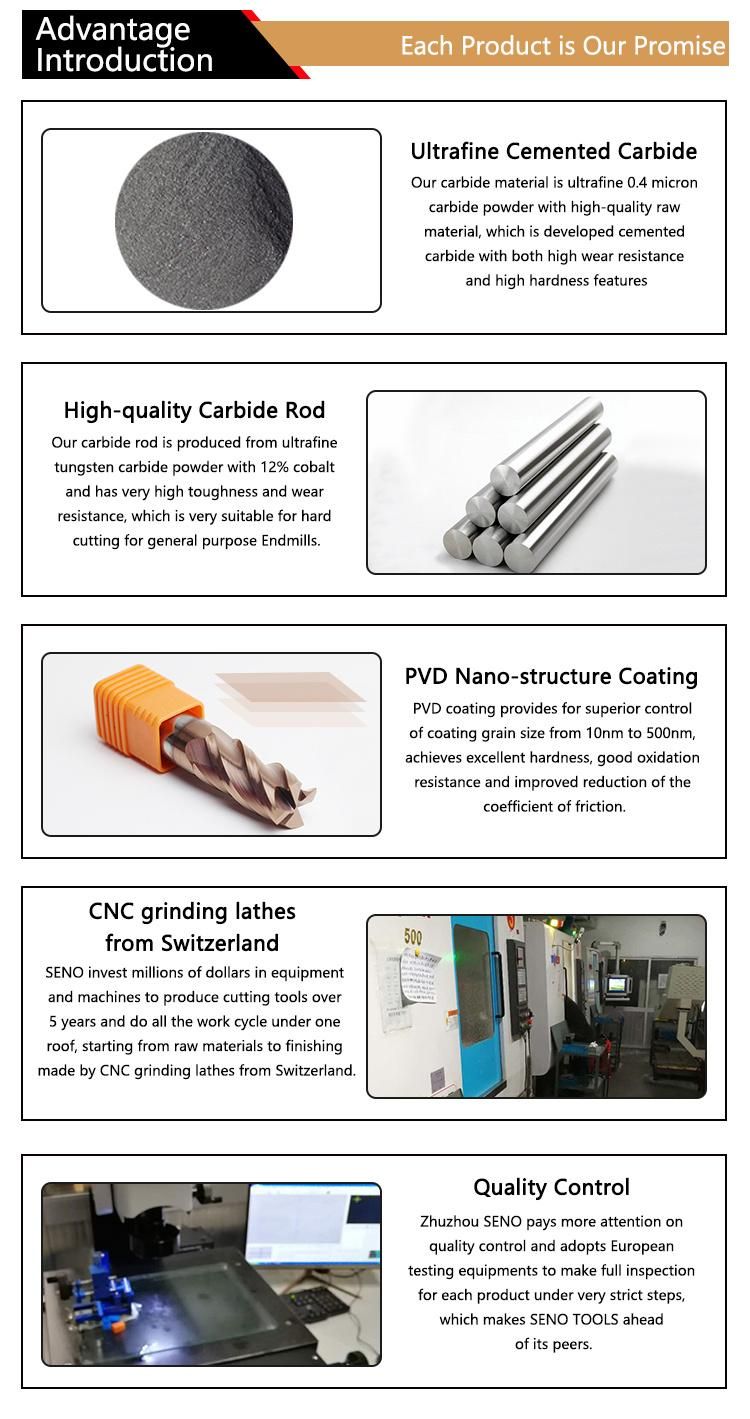 New Design 4 Flutes HRC55 4f Square End Mill at Reasonable Prices