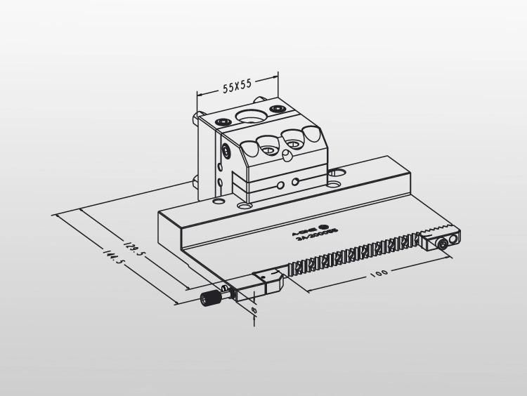 a-One Compatiable Flat Bench Vise 8mm Unoset for Wedm Machine