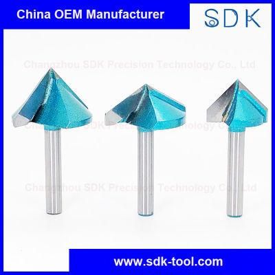 Two Flutes 3D Bits Carbide End Mills for V Groove Machine