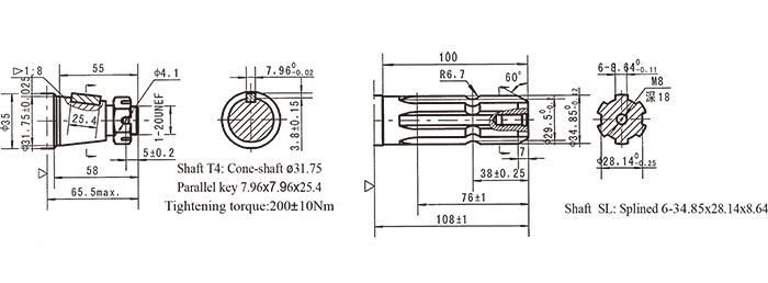 BMS Hydraulic Orbit Motor 100cc, 160cc, 200cc, 250cc, 315cc, 400cc