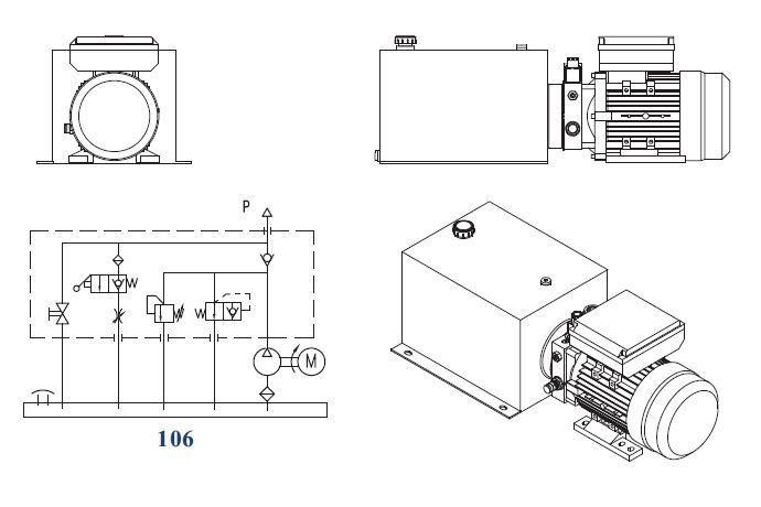 12V DC Aluminum Alloy Heavy Duty Hydraulic Power Unit