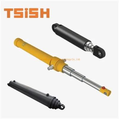 Single Acting Telescopic Low Profile Hydraulic Cylinder for Dump Trailer