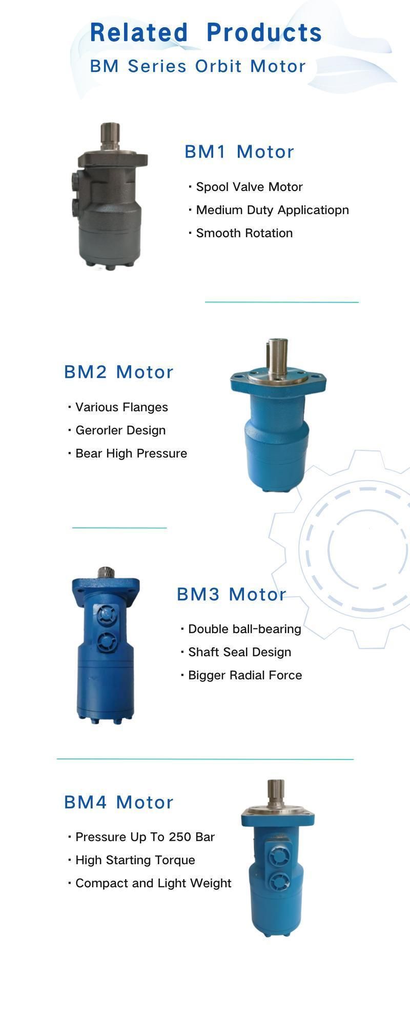 Quality Assurance Bm4 Double-Ball Bearing Agricultural Machinery Hydraulic Parts 28mm Shaft Axial Stator Rotation Reversing Motor